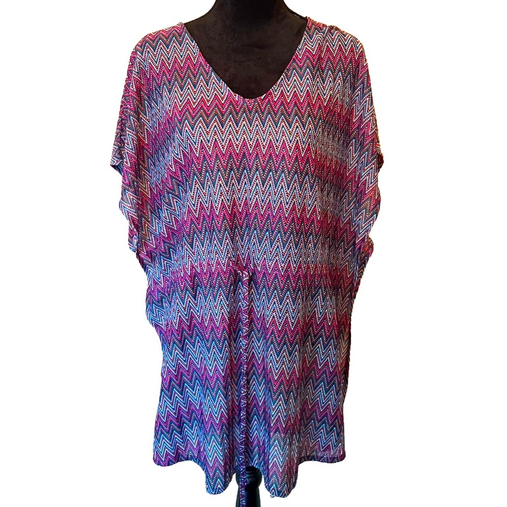 RUBY RIBBON BoHo Swim Cover-Up NWT Multicolor Sz XS-M